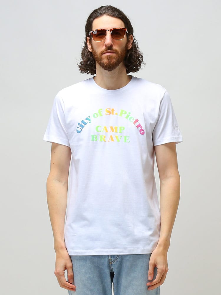 DIESEL (ディーゼル) レインボープリント クルーネック 半袖 Tシャツ DSA05264PATI ブランド