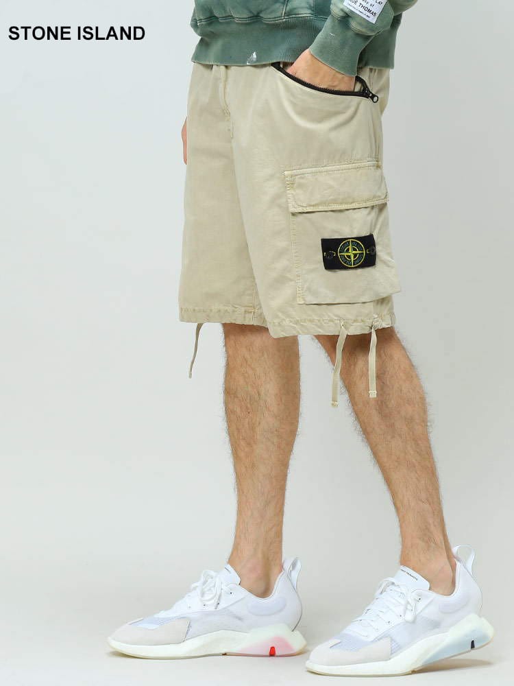 STONE ISLAND ストーンアイランド メンズ ブランド ショートパンツ ロゴ カーゴ パンツ ハーフパンツ 大きいサイズ SI7615L10WA