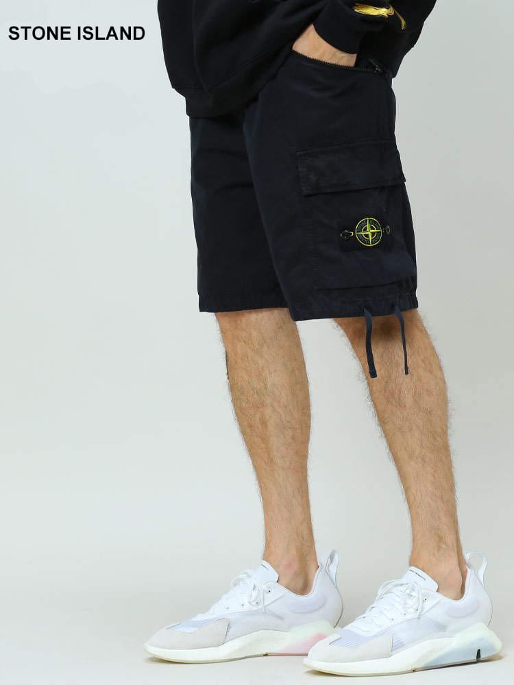 STONE ISLAND ストーンアイランド メンズ ブランド ショートパンツ ロゴ カーゴ パンツ ハーフパンツ 大きいサイズ SI7615L10WA