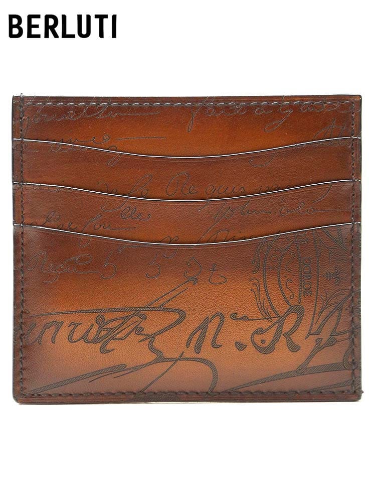 Berluti ベルルッティ メンズ ブランド カードケース バンブー 6CCスクリットレザー カードホルダー 本革 レザー BRN23573ML6