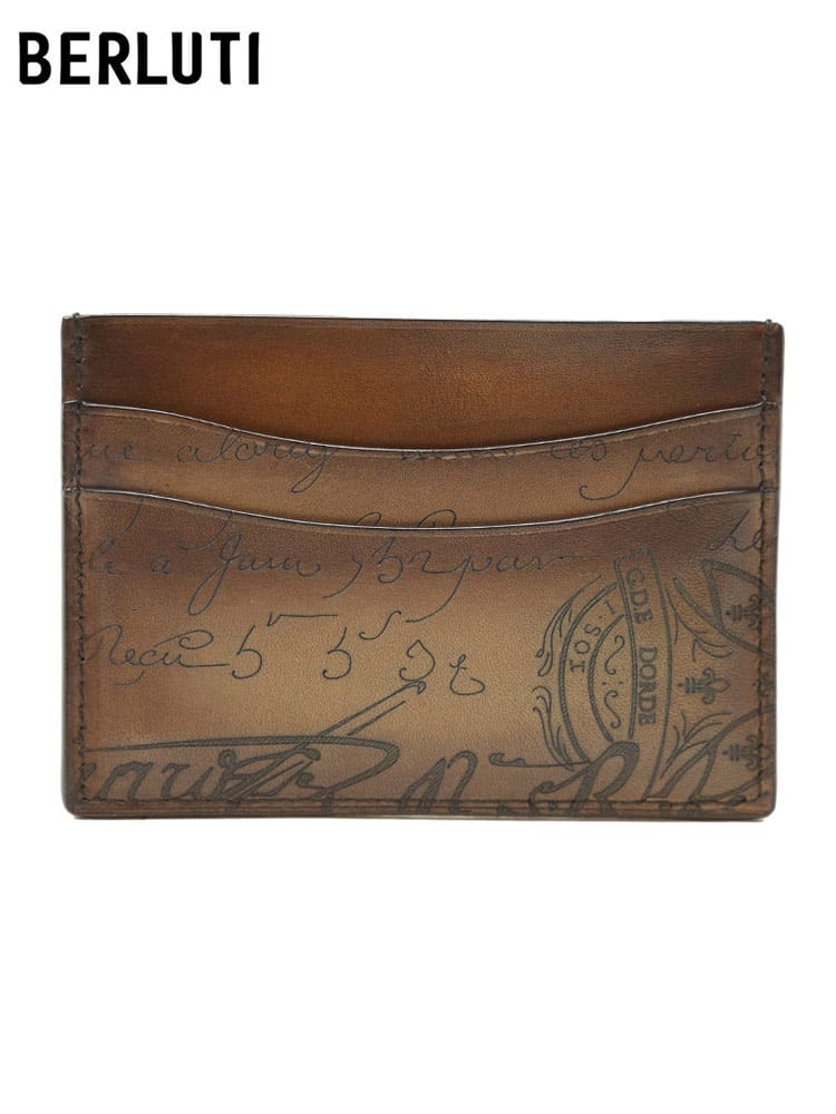Berluti ベルルッティ メンズ ブランド カードケース バンブー ネオ スクリットレザーカードホルダー 本革 レザー BRN236093ML7