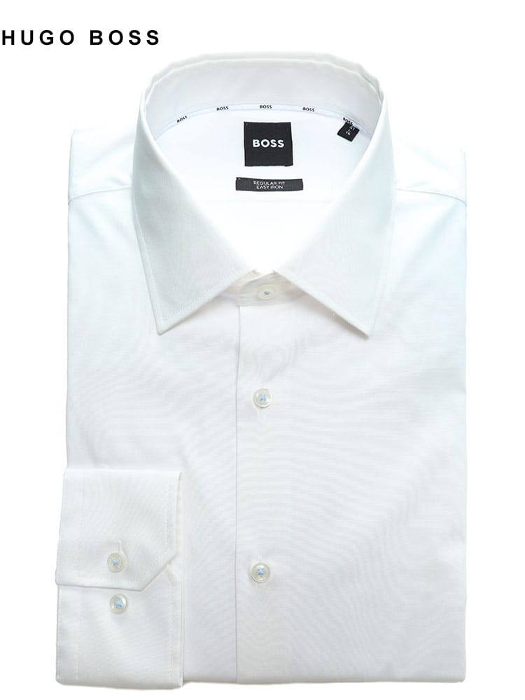 ヒューゴボス メンズ シャツ HUGO BOSS ブランド ドレスシャツ ワイシャツ イージーアイロン レギュラーフィット 長袖 Regular fit Easy iron HBKENT10219212
