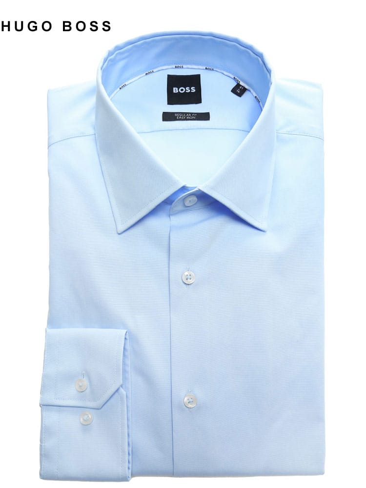 ヒューゴボス メンズ シャツ HUGO BOSS ブランド ドレスシャツ ワイシャツ イージーアイロン レギュラーフィット 長袖 Regular fit Easy iron HBKENT10219212