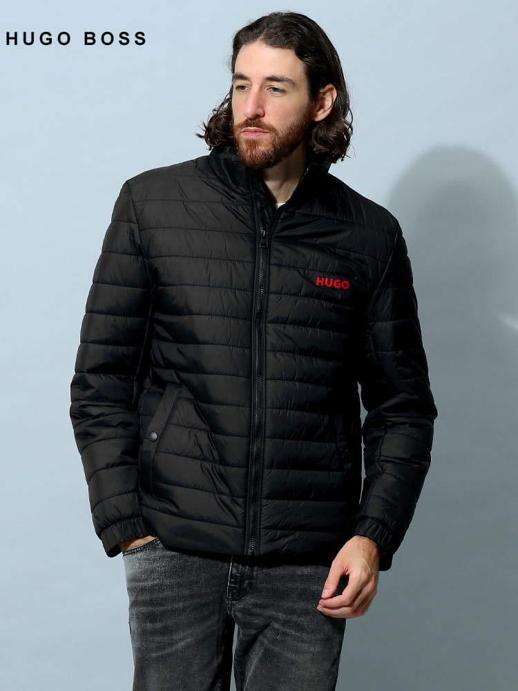 ヒューゴボス メンズ ブルゾン HUGO BOSS ブランド アウター ジャケット Primaloft スタンド フルジップ ロゴ 中綿 大きいサイズ HBR50468719