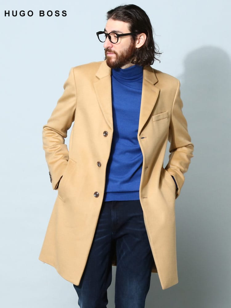 ヒューゴボス メンズ コート HUGO BOSS ブランド チェスターコート 