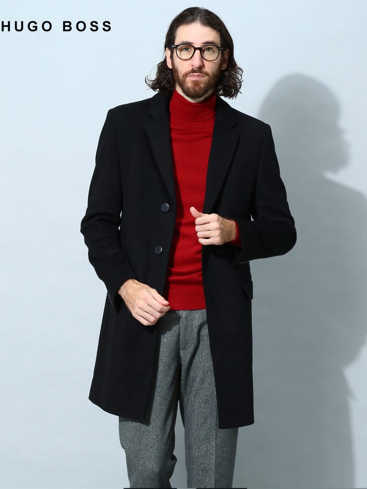 ヒューゴボス メンズ コート HUGO BOSS ブランド チェスターコート 