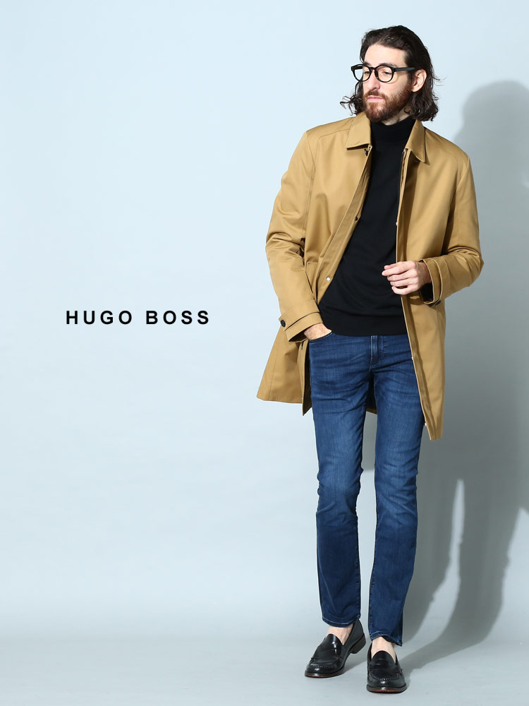 ヒューゴボス メンズ コート HUGO BOSS ブランド アウター ボタン ジップ ステンカラー ビジネス 中綿 大【サカゼン公式通販】