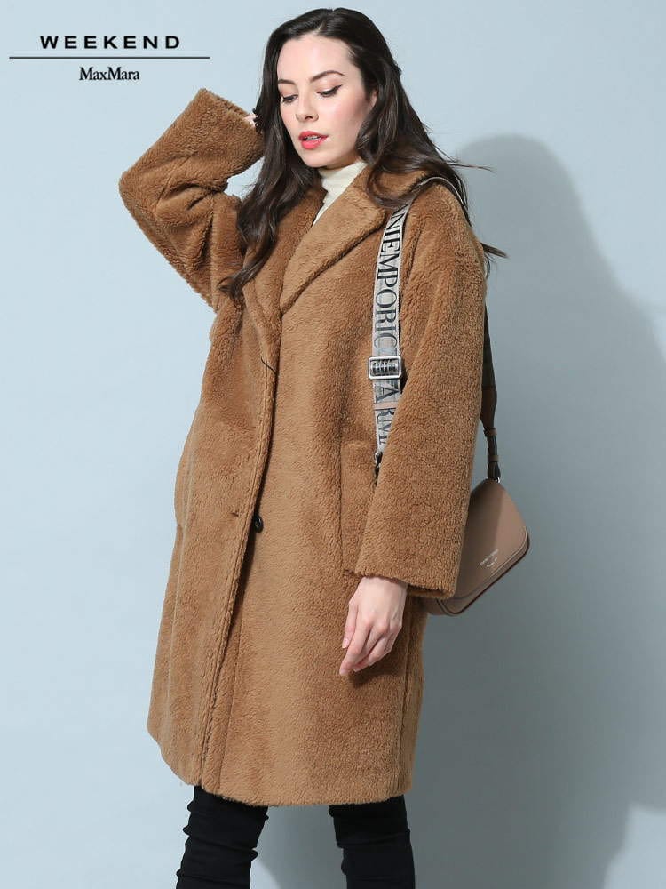 マックスマーラ ウィークエンド レディース コート MAX MARA WEEKEND ブランド アウター チェスターコート シングル テディコート MXLSALMONE