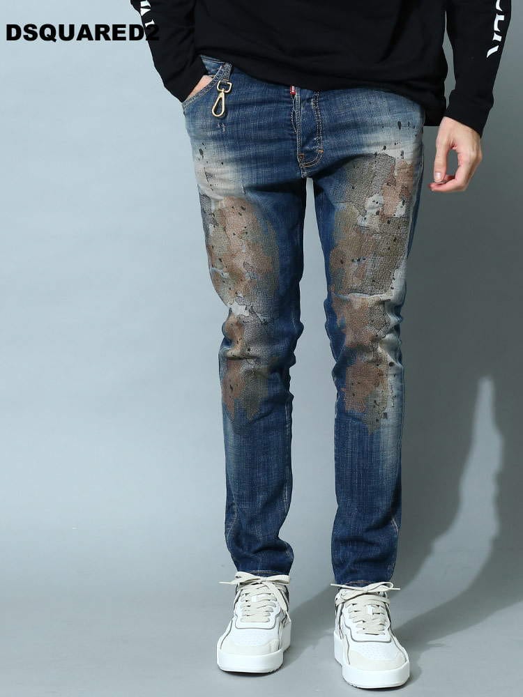 DSQUARED2 (ディースクエアード) ボタンフライ ジーンズ RELAX LONG CROTCH JEAN D2LB1146S30342 ブランド