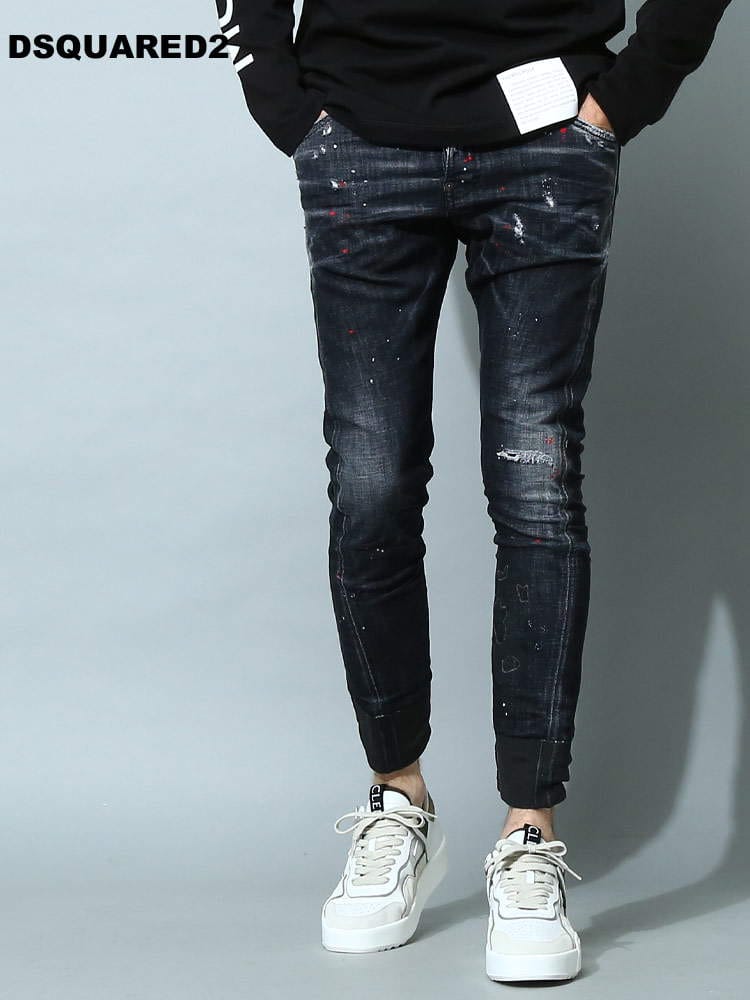 DSQUARED2 (ディースクエアード) ダメージ ボタンフライ ジーンズ 