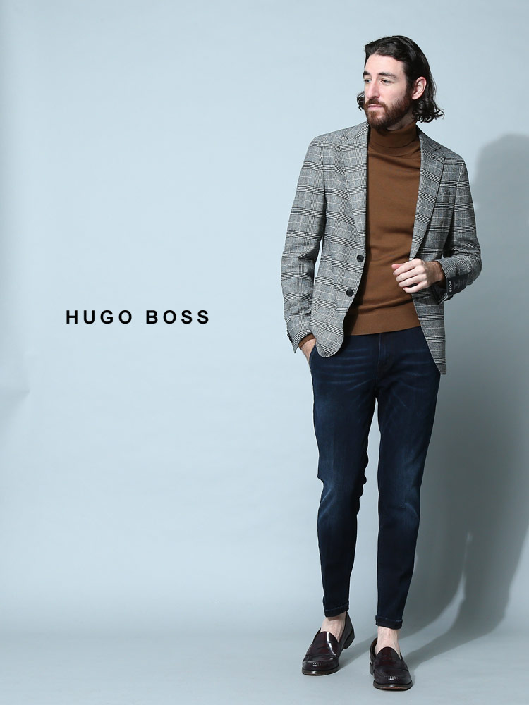 ヒューゴボス メンズ ジャケット HUGO BOSS ブランド アウター テーラード チェック柄 シングル HBHANR【サカゼン公式通販】