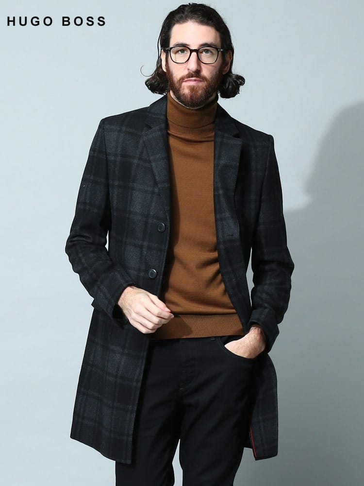 HUGO BOSS (ヒューゴボス) チェック シングル チェスターコート HBRMIGO10244635 ブランド