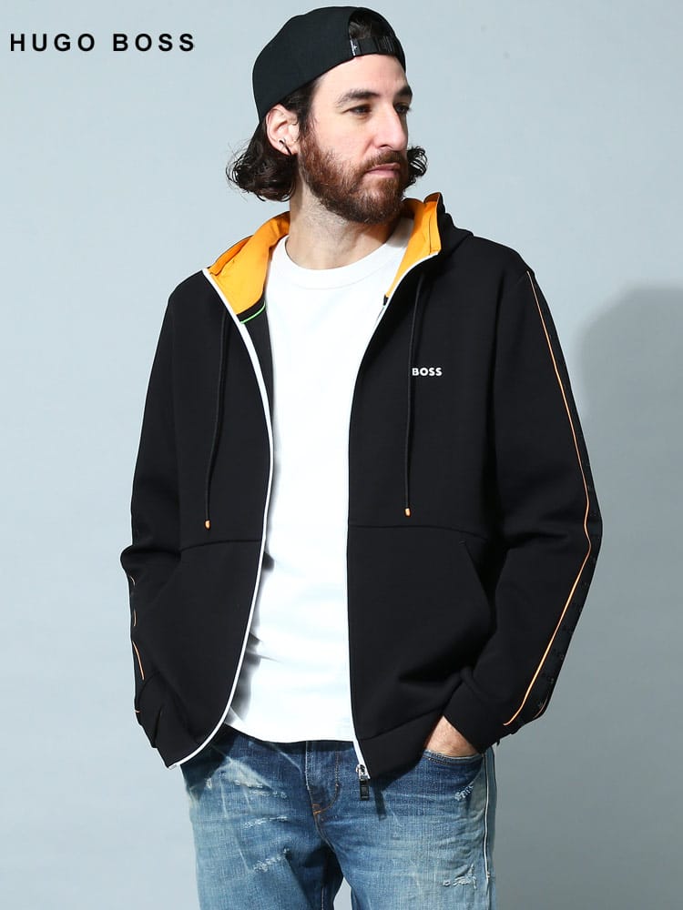 HUGO BOSS (ヒューゴボス) ワンポイント フルジップ パーカー HBG50477042 ブランド メンズ スウェット