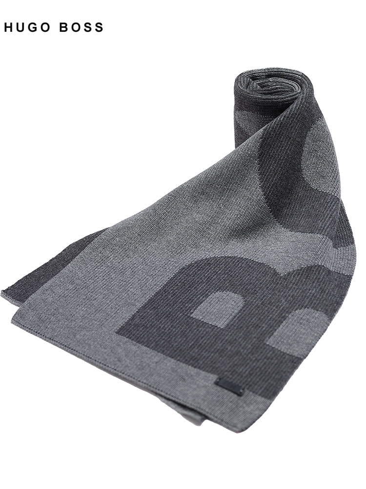 ヒューゴボス メンズ マフラー HUGO BOSS ブランド ストール ロゴ 防寒 コットン 綿 ウール ユニセックス プレゼント ギフト HB50475944