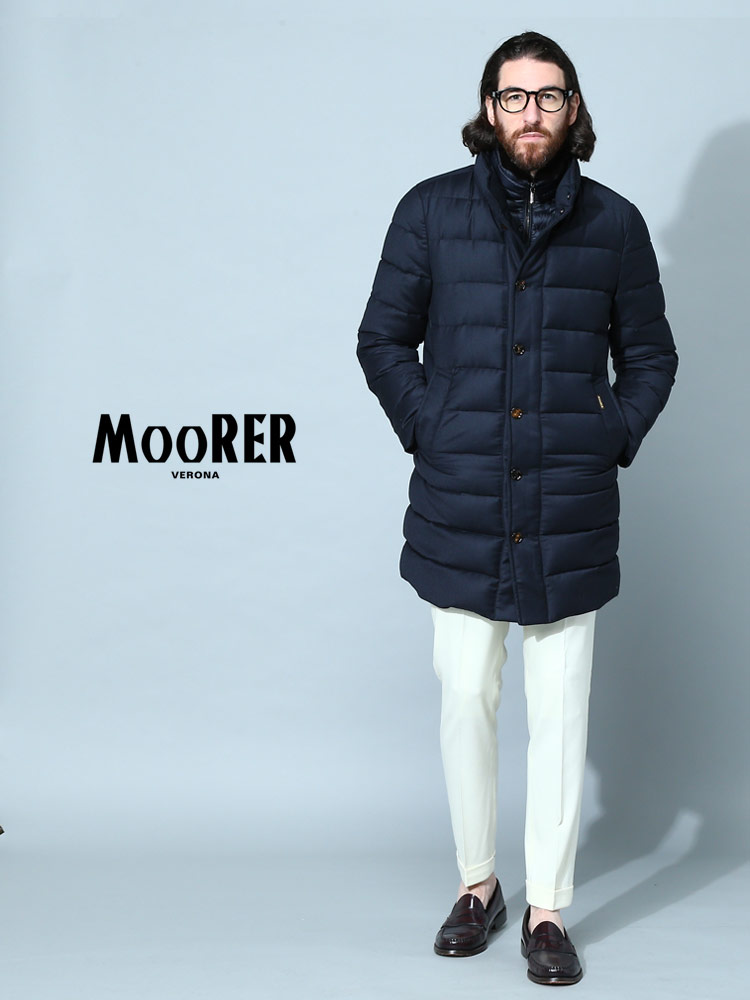 MooRER ALFIERI FUR L ファー付き ウールカシミアダウンコート