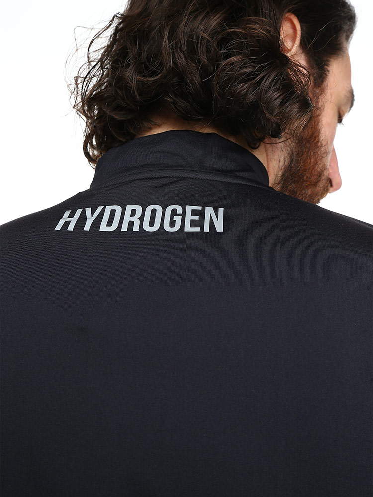 ハイドロゲン メンズ Tシャツ 長袖 HYDROGEN ブランド ロンT トップス ロゴ ハーフジップ スタンド ストレ【サカゼン公式通販】