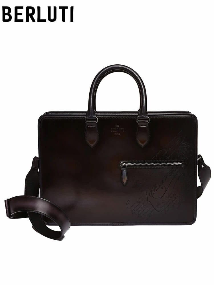 ベルルッティ メンズ バッグ Berluti ブランド ビジネスバッグ 鞄 ロゴ アンジュール スクリットレザー ブリーフケース トート ショルダー レザー 本革 BRM245414