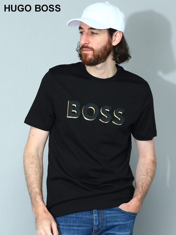 HUGO BOSS (ヒューゴボス) ロゴプリント クルーネック 半袖 Tシャツ HB50481611 メンズ ブランド