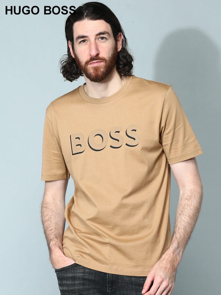 HUGO BOSS (ヒューゴボス) ロゴプリント クルーネック 半袖 Tシャツ HB50481611 メンズ ブランド