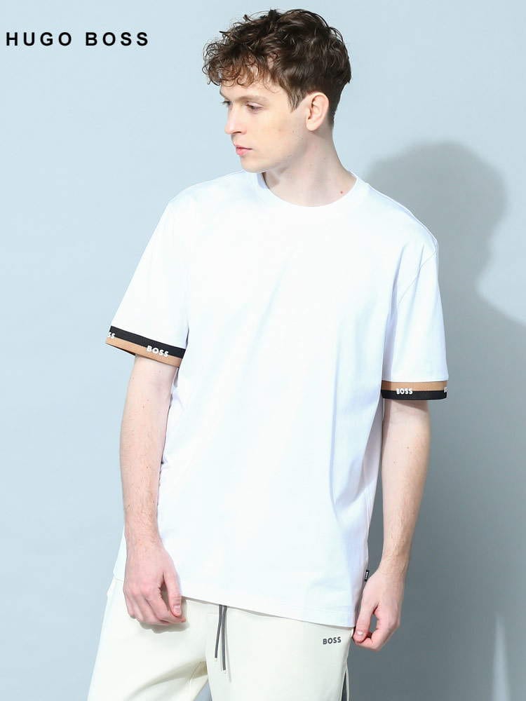 HUGO BOSS (ヒューゴボス) 袖ロゴ クルーネック 半袖 Tシャツ HB50483132 ブランド
