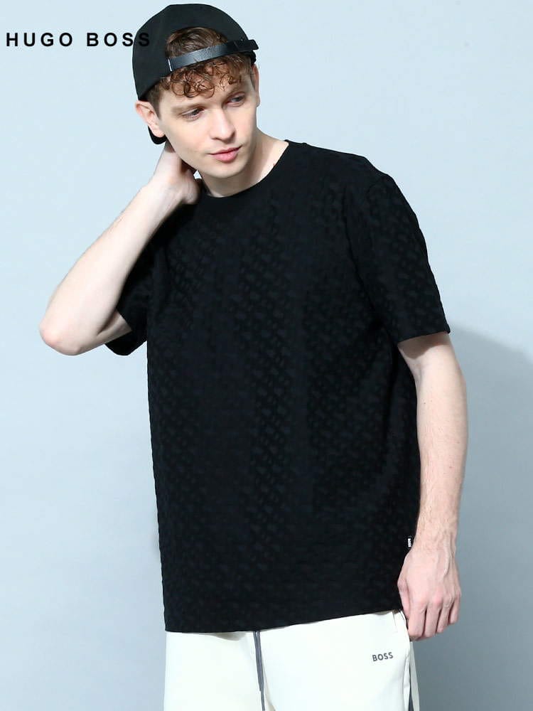 HUGO BOSS (ヒューゴボス) BB総柄 クルーネック 半袖 Tシャツ HB50481589 ブランド