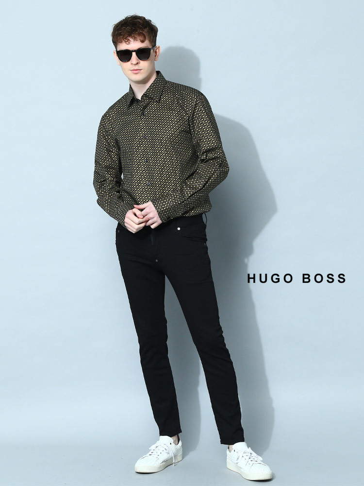 HUGO BOSS (ヒューゴボス) ストレッチ 総柄 長袖 シャツ HB50484523 ブランド【サカゼン公式通販】