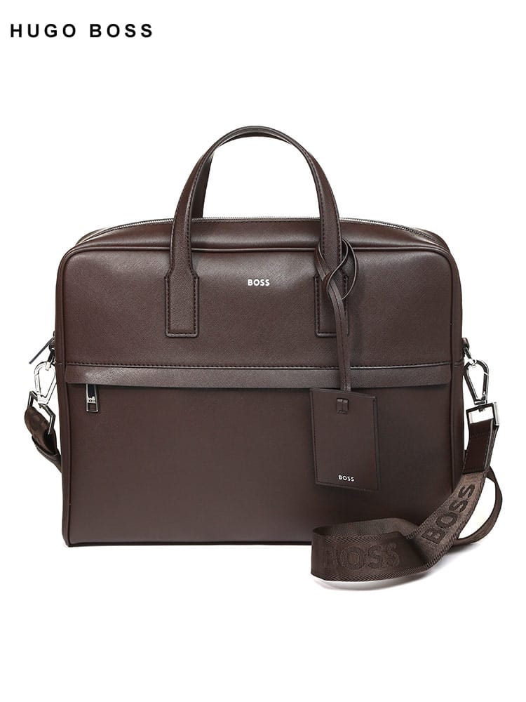 HUGO BOSS (ヒューゴボス) ストラクチャード ドキュメントケース レタリングロゴ HB50483563