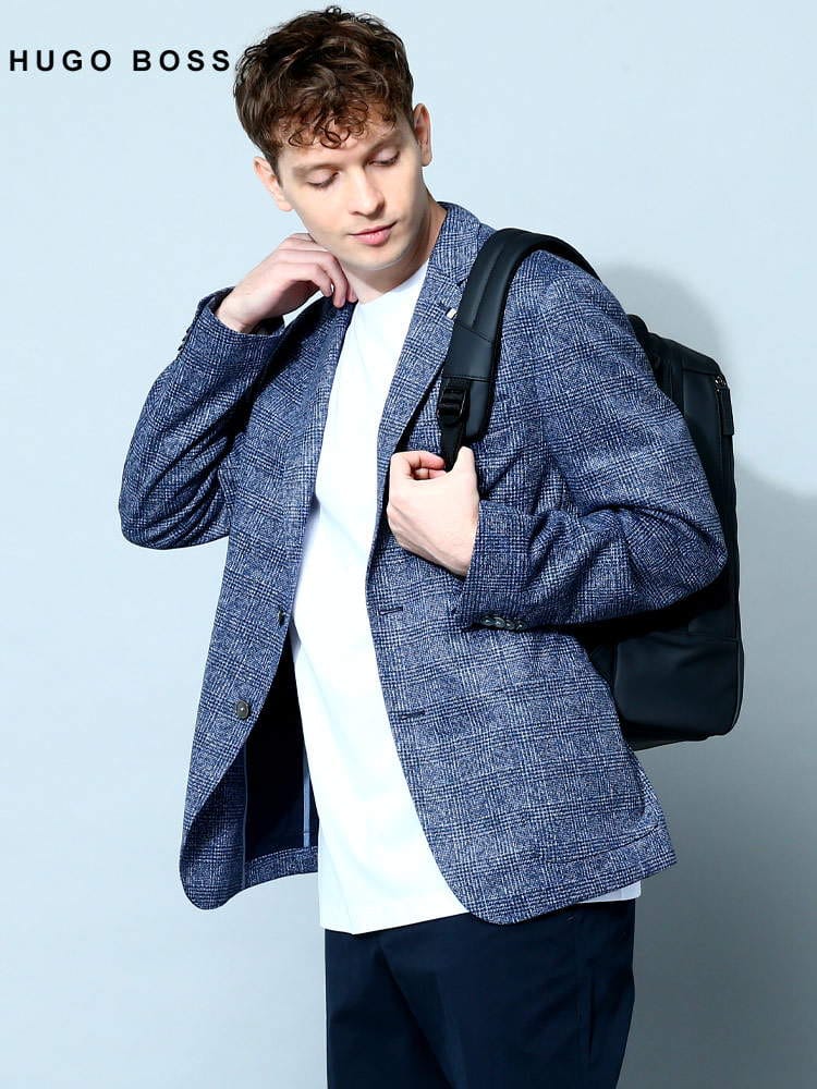 HUGO BOSS (ヒューゴボス) ストレッチ チェック シングル ジャケット SLIMFIT HBHANRY10247065 ブランド