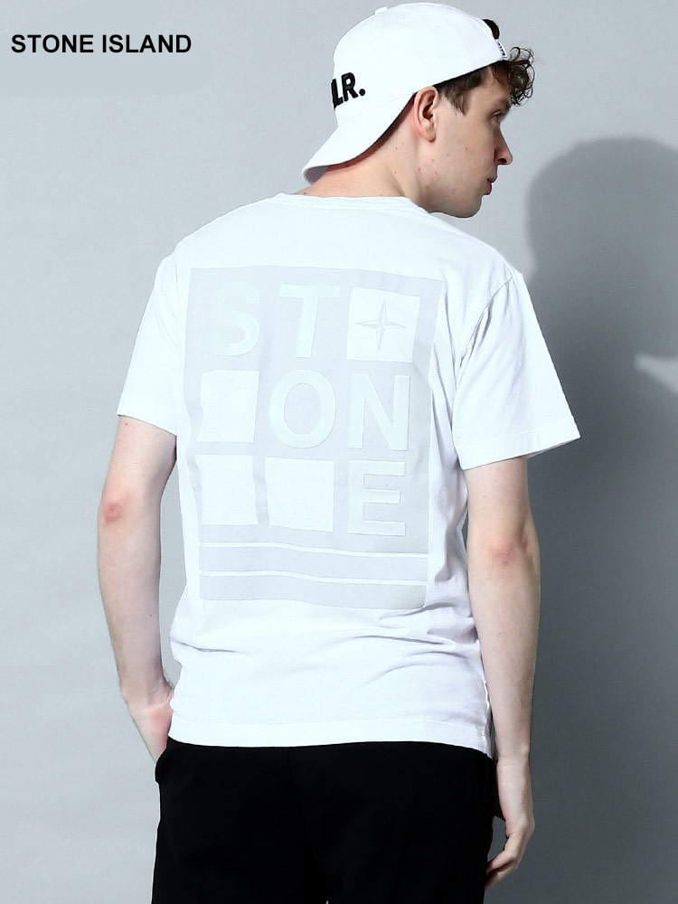 STONE ISLAND (ストーンアイランド) バックプリント クルーネック 半袖 Tシャツ SI78152NS94