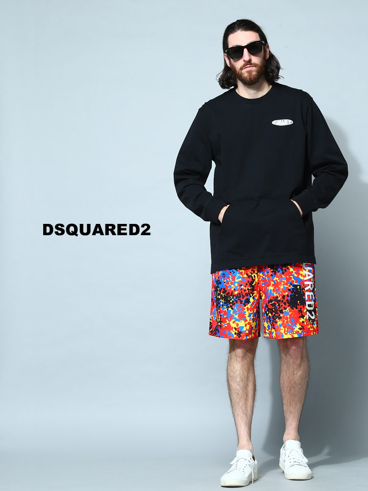 DSQUARED2 (ディースクエアード) ワンポイント クルーネック 長袖 T 