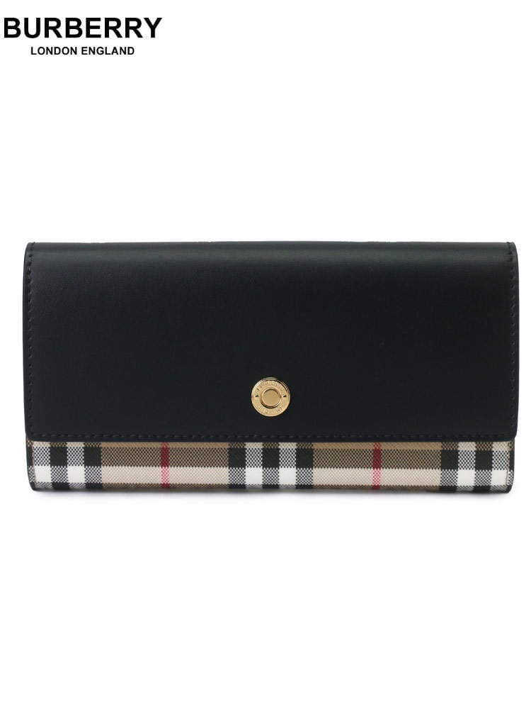 BURBERRY (バーバリー) ヴィンテージチェック＆レザー コンチネンタルウォレット BBL8057972 ブランド