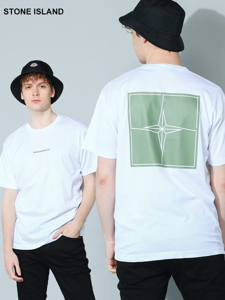 STONE ISLAND (ストーンアイランド) バックプリント クルーネック 半袖 Tシャツ SI78152NS81