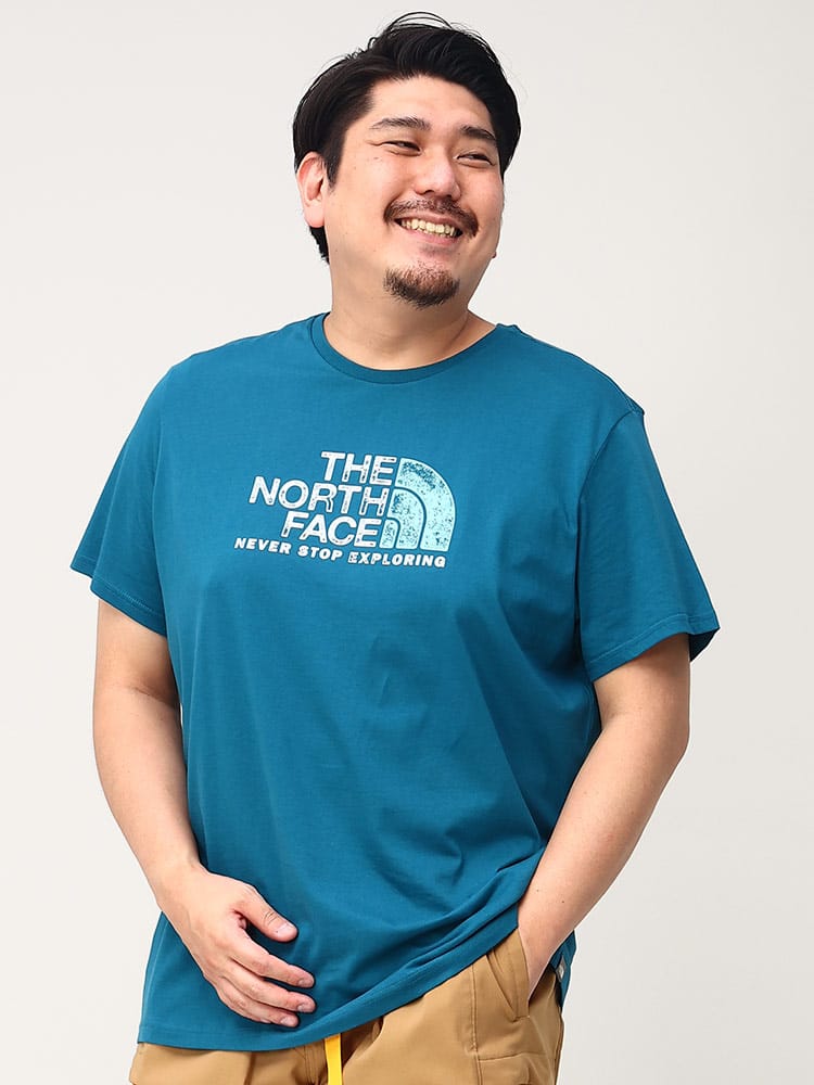 大きいサイズ メンズ THE NORTH FACE (ザ ノースフェイス) ロゴプリント クルーネック 半袖 Tシャツ RUST 2 TEE