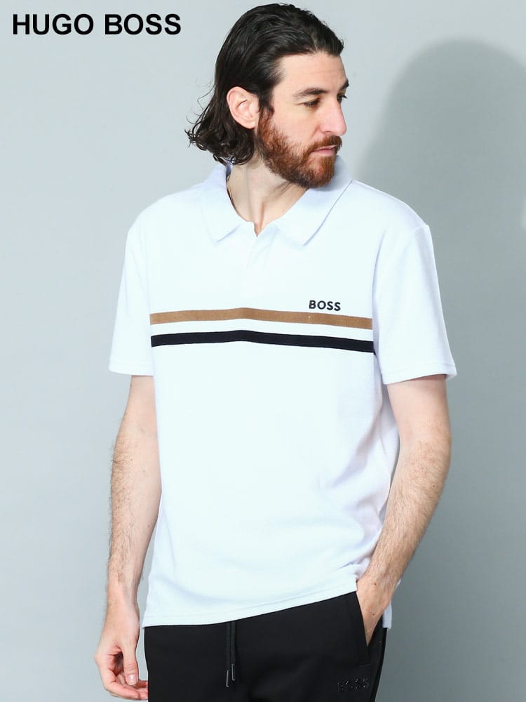 HUGO BOSS (ヒューゴボス) パイル ライン 半袖 ポロシャツ HB50469317 メンズ ブランド