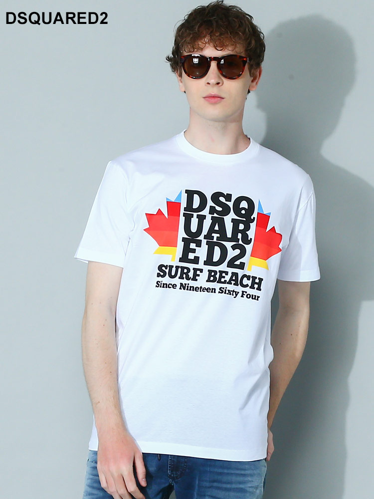 DSQUARED2 (ディースクエアード) ロゴプリント クルーネック 半袖 Tシャツ SURF BEACH D2GD1【サカゼン公式通販】
