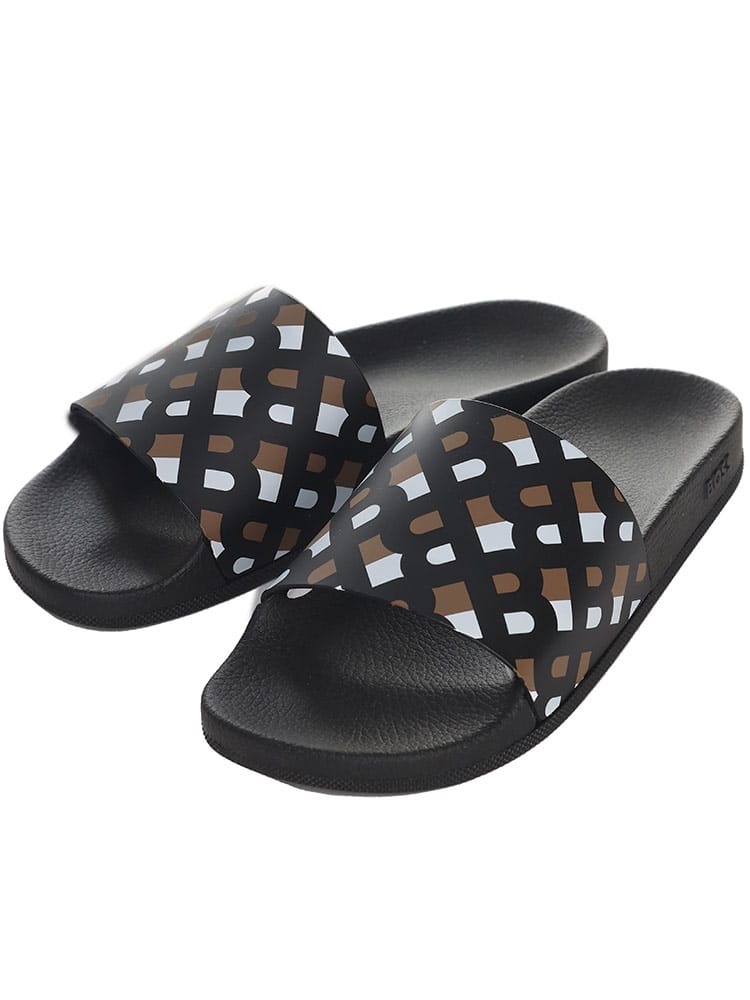 HUGO BOSS (ヒューゴボス) ロゴプリント スライドサンダル HB50493111