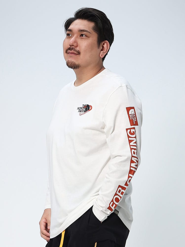 大きいサイズ メンズ THE NORTH FACE ザ ノースフェイス プリント クルーネック 長袖 Tシャツ GRAPHIC TEE