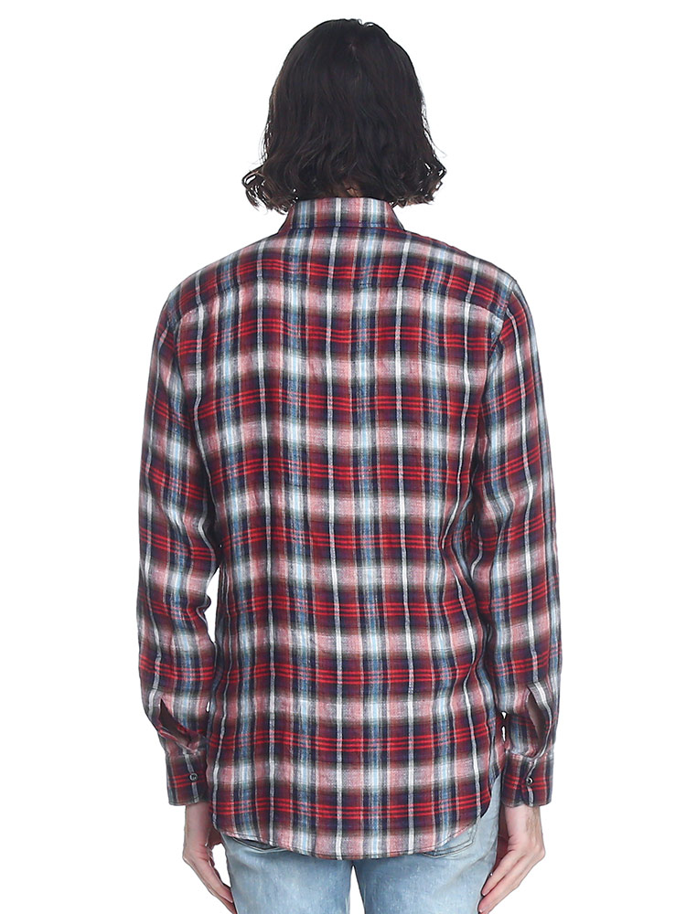 DSQUARED2 (ディースクエアード) ロゴ チェック柄 長袖 シャツ 