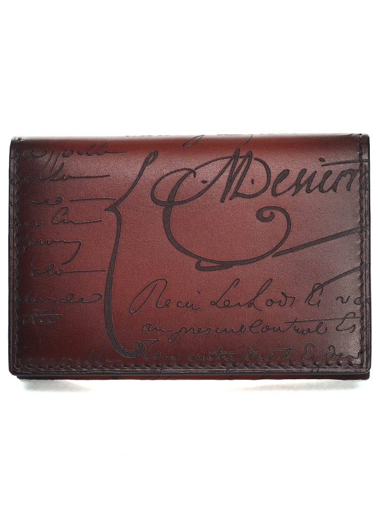 BERLUTI (ベルルッティ) インブイア スクリットレザー カードホルダー BRN257765MC9 メンズ ブランド