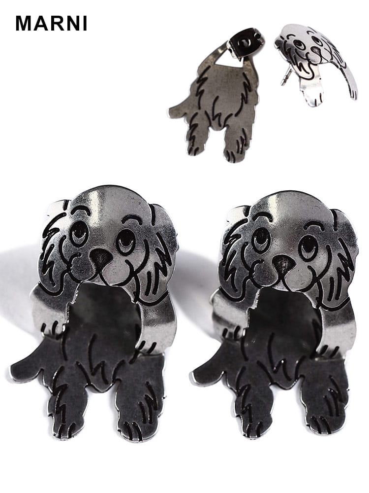 MARNI (マルニ) ドッグ エングレーブメタル ピアス MALORMV0447A0 ブランド レディース アクセサリー