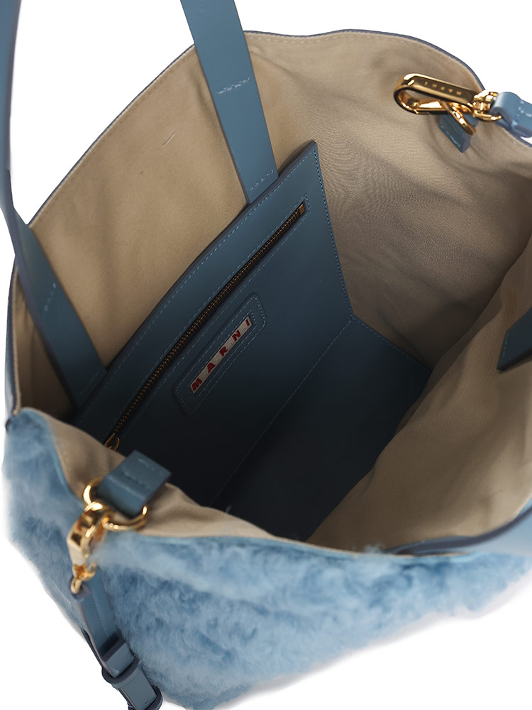 MARNI (マルニ) シープスキン MUSEO Soft ミニバッグ MALSHMP0018U8 ブランド レディース バッグ 鞄 ハンドバッグ・財布 その他のバッグ 新品 ブルー 無地 - 的