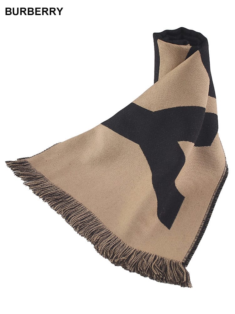BURBERRY (バーバリー) ロゴ ウール ジャカードスカーフ BBL8057147 ブランド レディース ストール