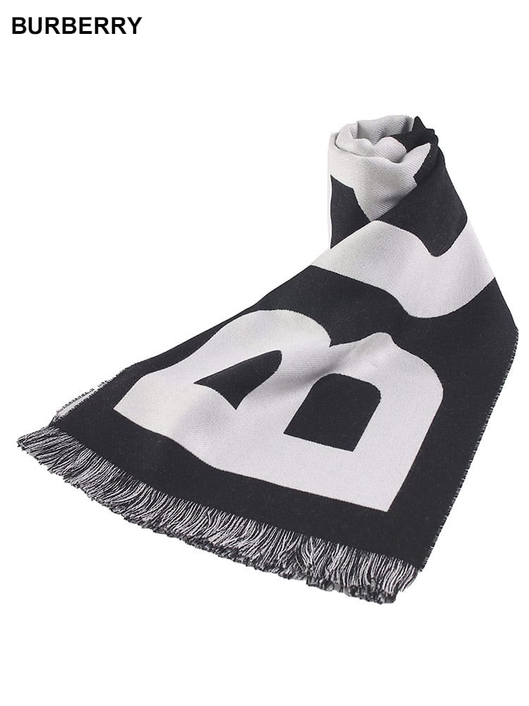 BURBERRY (バーバリー) ロゴ ウール ジャカードスカーフ BBL8054214 