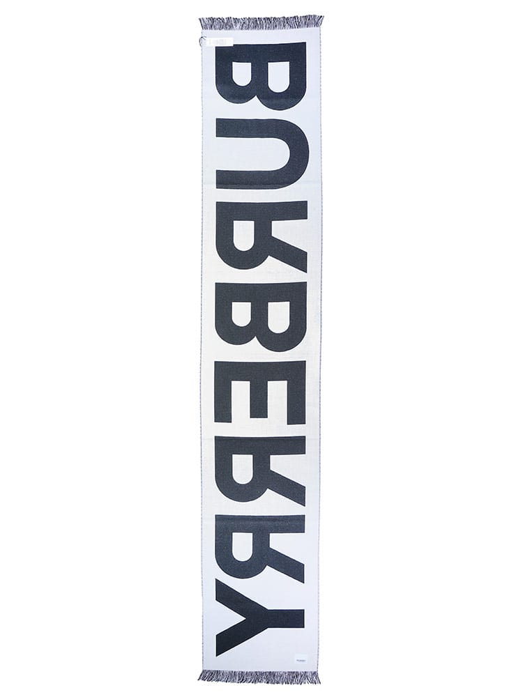 BURBERRY (バーバリー) ロゴ ウール ジャカードスカーフ BBL8054214 