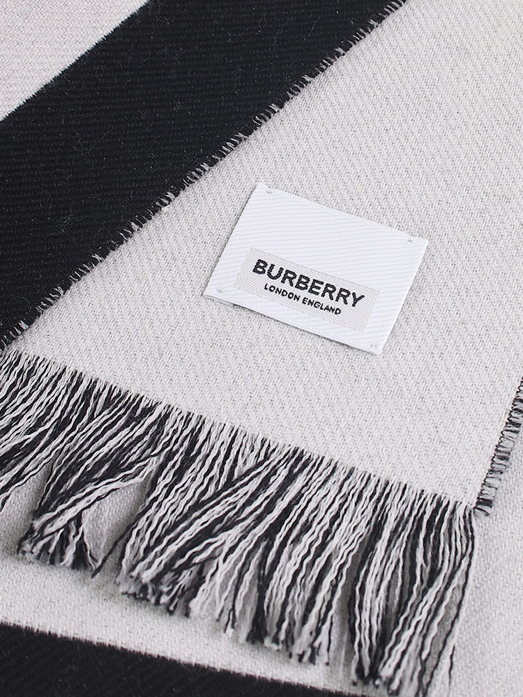 BURBERRY (バーバリー) ロゴ ウール ジャカードスカーフ BBL8054214 ブランド レディース ストール【サカゼン公式通販】