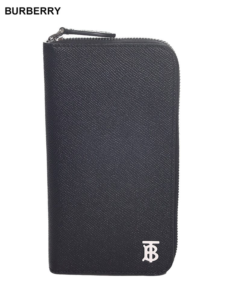 BURBERRY (バーバリー) グレイニーレザー TBラウンドジップ ウォレット BB8062696 ブランド メンズ 男性 財布
