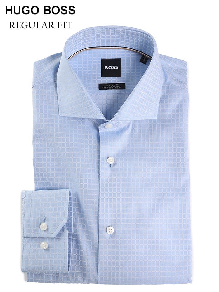 HUGO BOSS (ヒューゴボス) シャドーチェック 長袖 ドレスシャツ HBJOE10251077 ブランド メンズ 男性 ビジネス