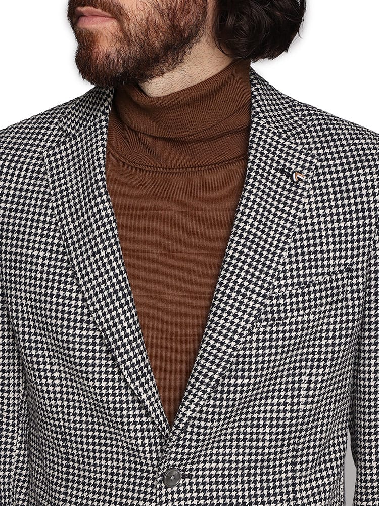HUGO BOSS (ヒューゴボス) 千鳥柄 シングル 2ツ釦 ジャケット 