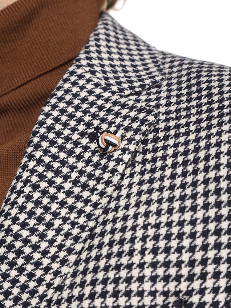 HUGO BOSS (ヒューゴボス) 千鳥柄 シングル 2ツ釦 ジャケット 