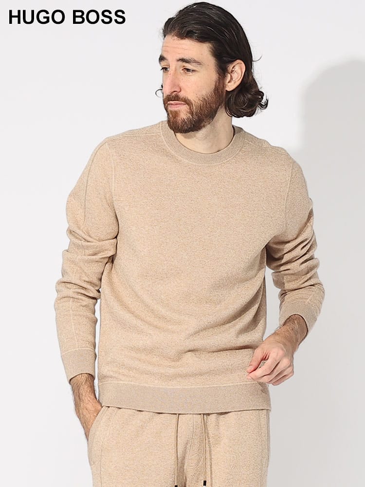 HUGO BOSS (ヒューゴボス) コットン クルーネック 長袖 ニット HB50495402 ブランド メンズ 男性 トップス